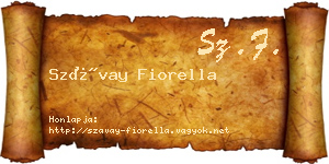 Szávay Fiorella névjegykártya